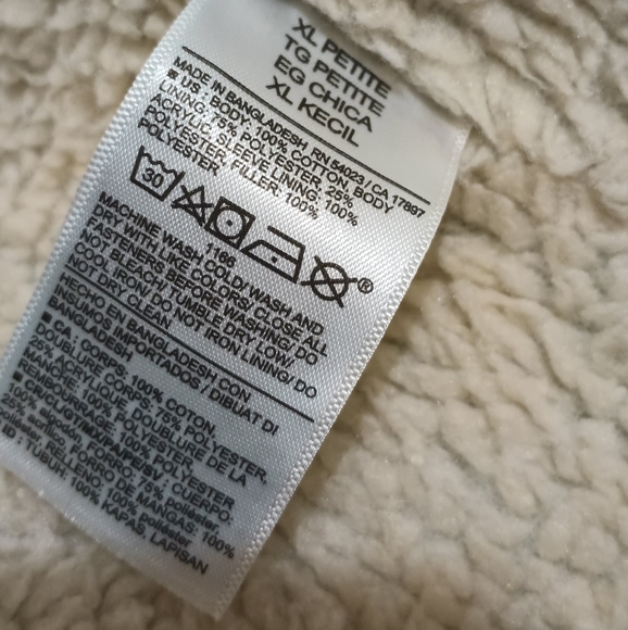 Old Navy Women's Sherpa Lined Denim Jacket Size (XLP) XLarge Petite - Picture 14 of 16